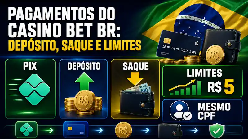Pagamentos do casino bet br: depósito, saque e limites